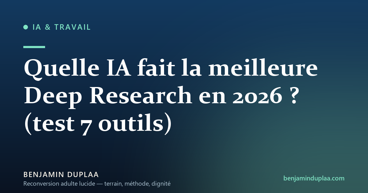 Quelle IA fait la meilleure Deep Research en 2026 ? (test 7 outils)