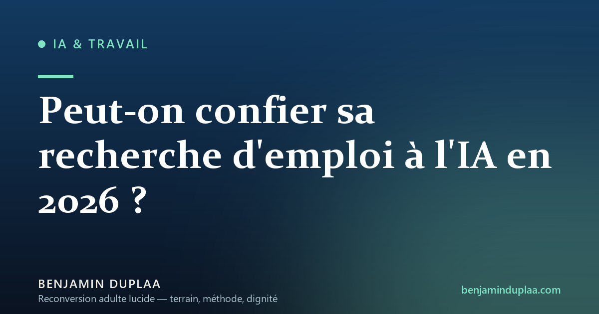 Peut-on confier sa recherche d'emploi à l'IA en 2026 ?
