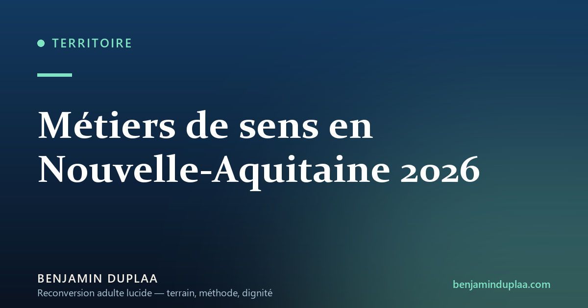 Métiers de sens en Nouvelle-Aquitaine 2026