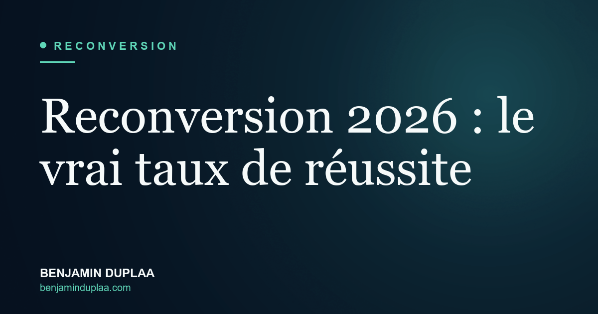 Reconversion 2026 : le vrai taux de réussite