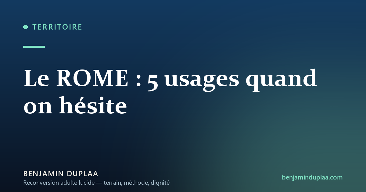 Le ROME : 5 usages quand on hésite