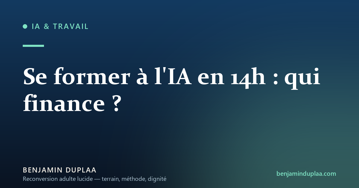 Se former à l'IA en 14h : qui finance ?