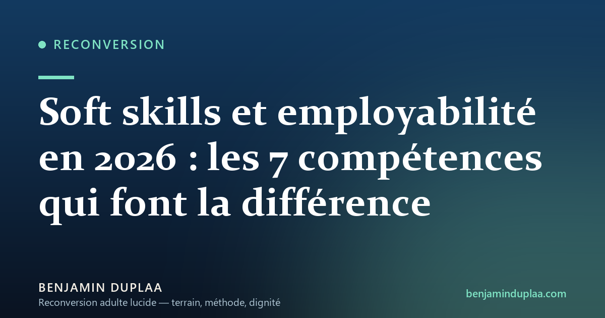 Soft skills et employabilité en 2026 : les 7 compétences qui font la différence